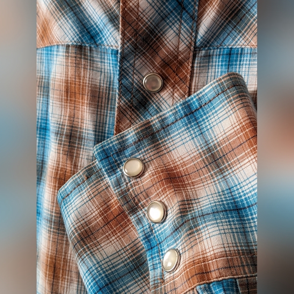 VTG Wrangler Pearl Snap Western style button down XXXL - Picture 5 of 9